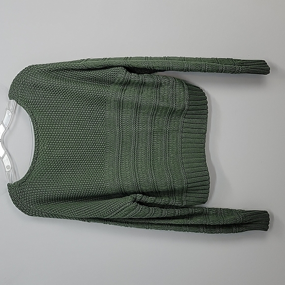 ME to WE green crop oversized  sweater - Picture 6 of 7